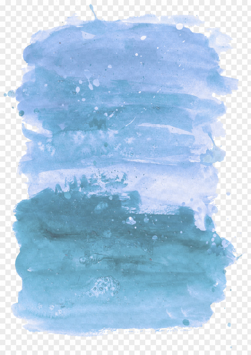 Cloud Paint Blue Aqua Turquoise Water Watercolor PNG