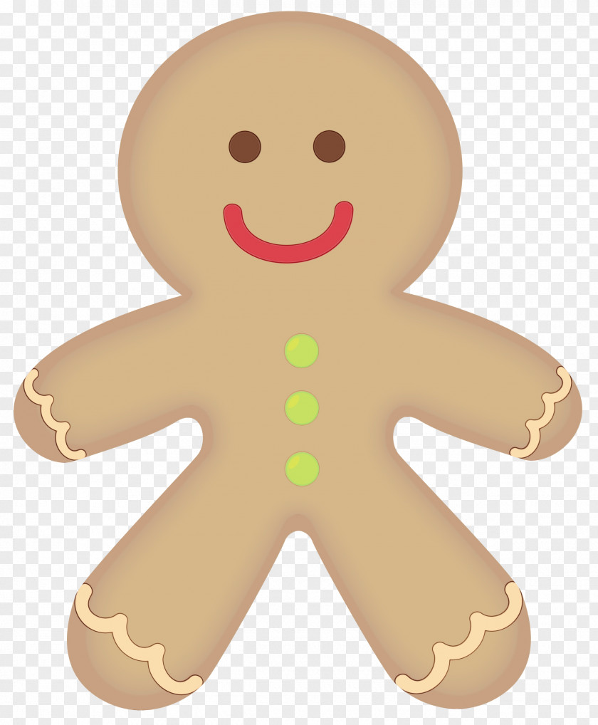 Finger Food Baked Goods Christmas Gingerbread Man PNG