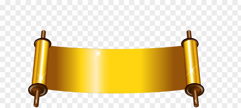 Gold Ribbon Reel Scroll PNG