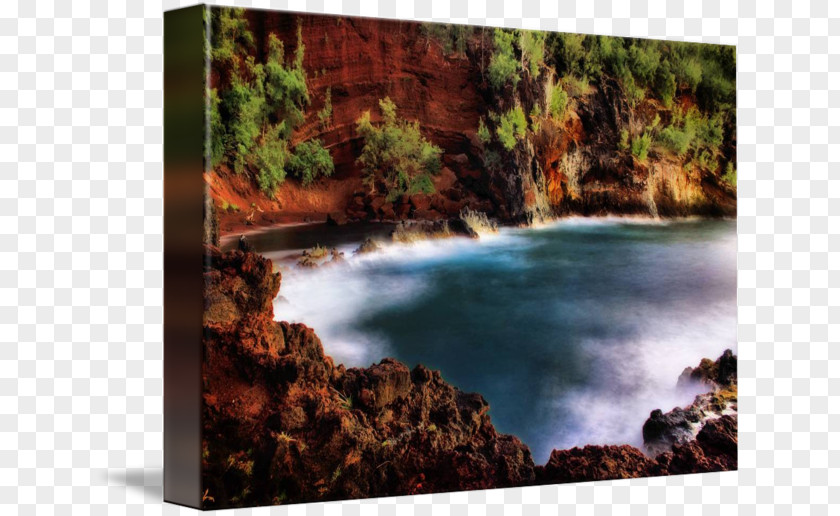 Park Red Sand Beach Waterfall Water Resources Gallery Wrap State PNG