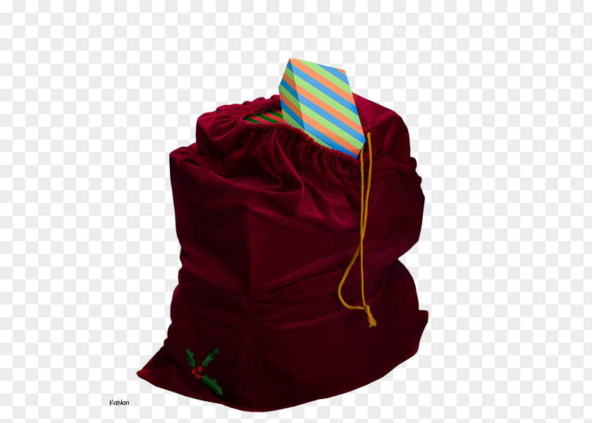 Santa Claus Gift Bag Suit Christmas PNG