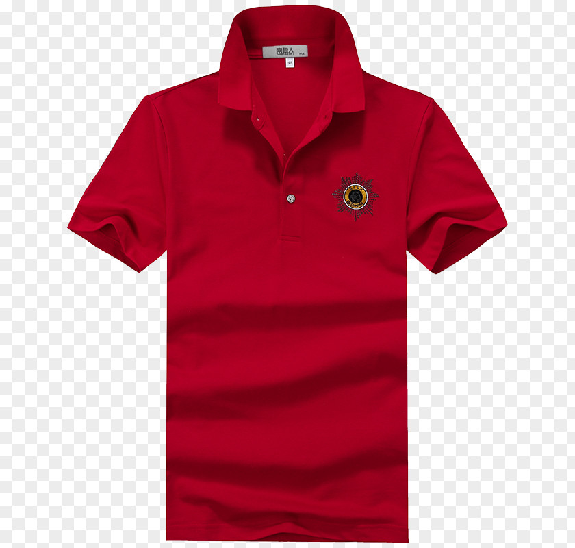 Antarctic Men's Embroidered Lapel T-shirt Polo Shirt Sleeve Collar PNG