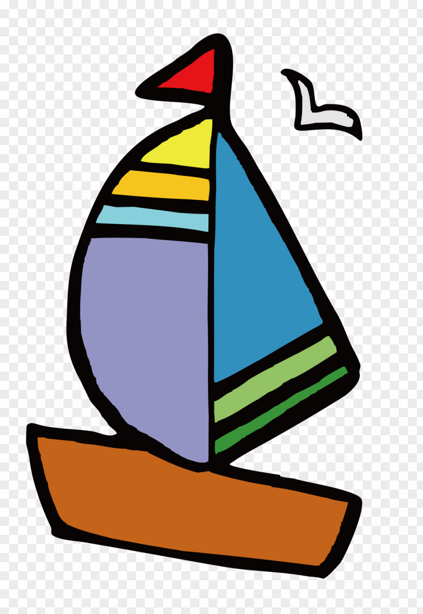 Cartoon Color Sailboat Sailing Ship Download Clip Art PNG