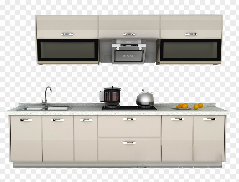 Kitchen Combination Cabinet Furniture Cupboard PNG