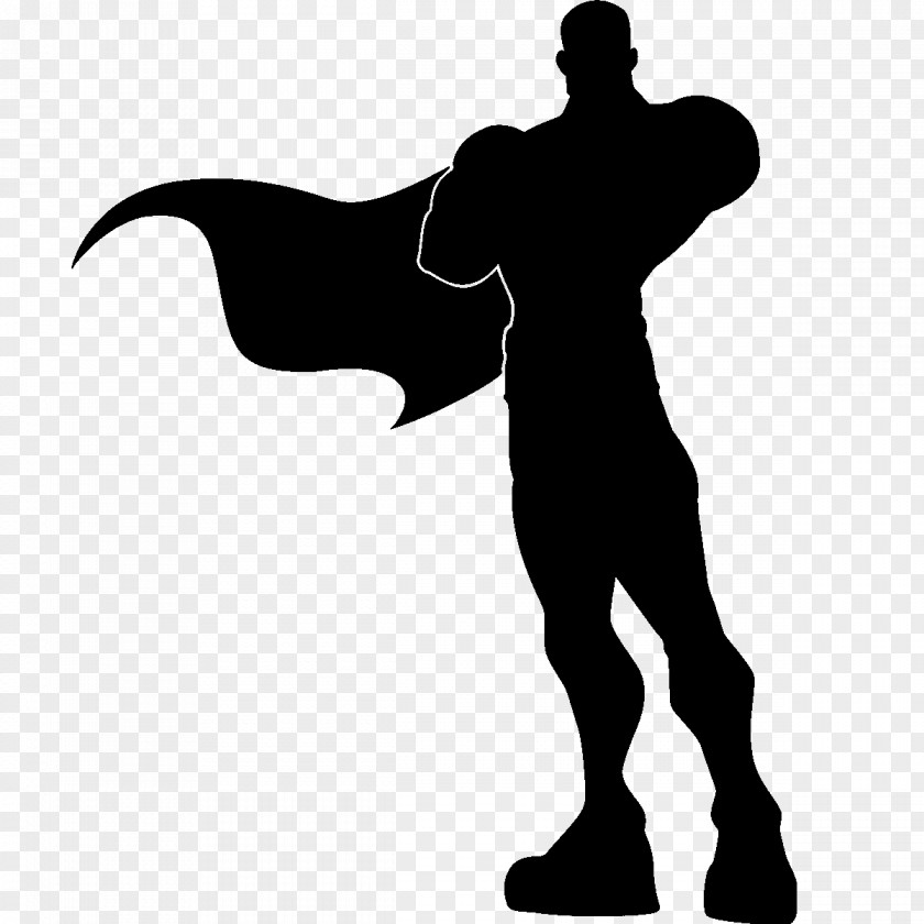 Heros Superman Superhero Silhouette PNG