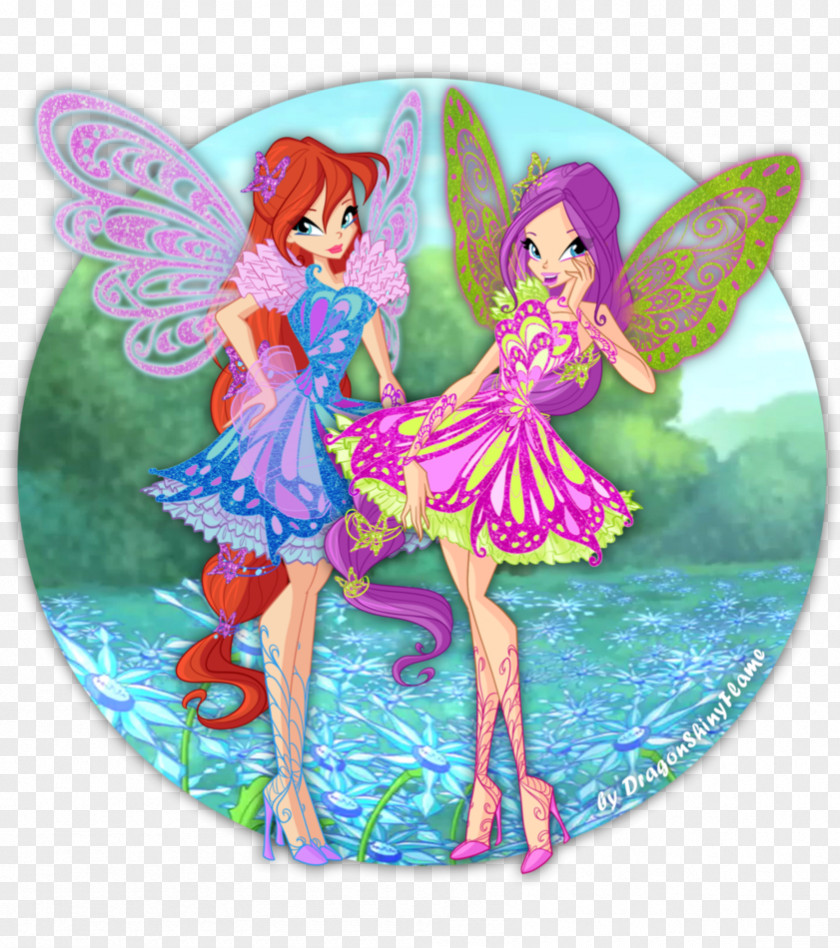 Purple Butterfly Fairy Bloom Butterflix Tecna Stella Mythix PNG