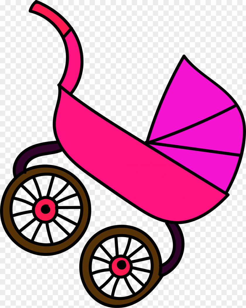 Purple Cartoon Baby Carriage Transport Infant Child Clip Art PNG