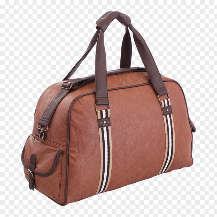 Travel Weekend Handbag Hand Luggage Leather Duffel Bags Baggage PNG