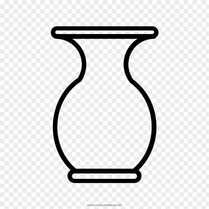 Vase Coloring Book Drawing Black And White PNG