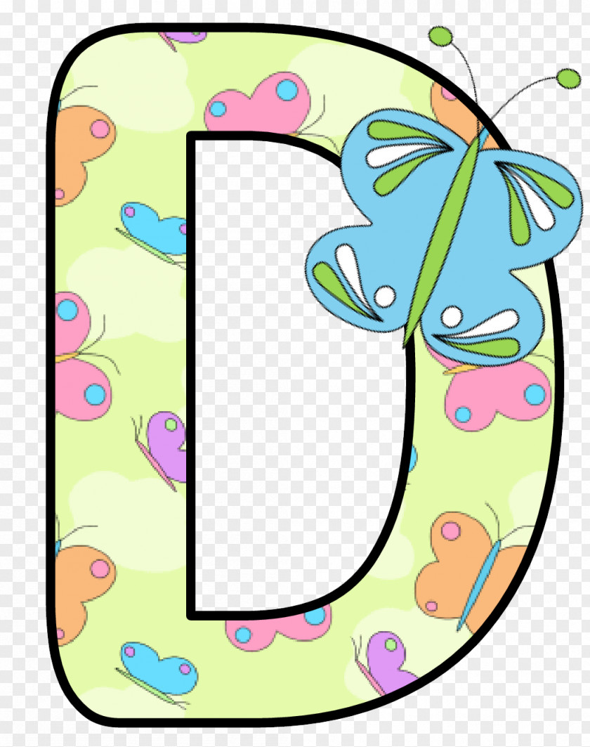 Butterfly Alphabet Letter Clip Art PNG