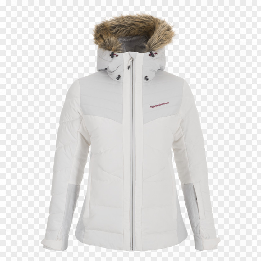 Fur Jacket With Hood Clothing T-shirt White Skiing PNG
