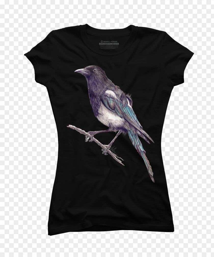 Magpie Printed T-shirt Clothing Top PNG
