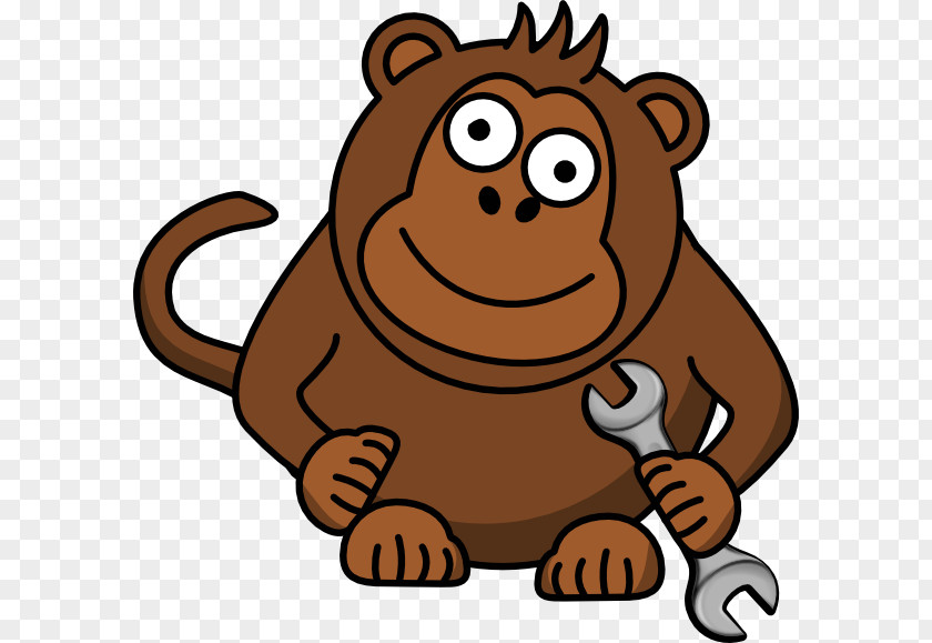 Monkey Vector Wrench Clip Art PNG