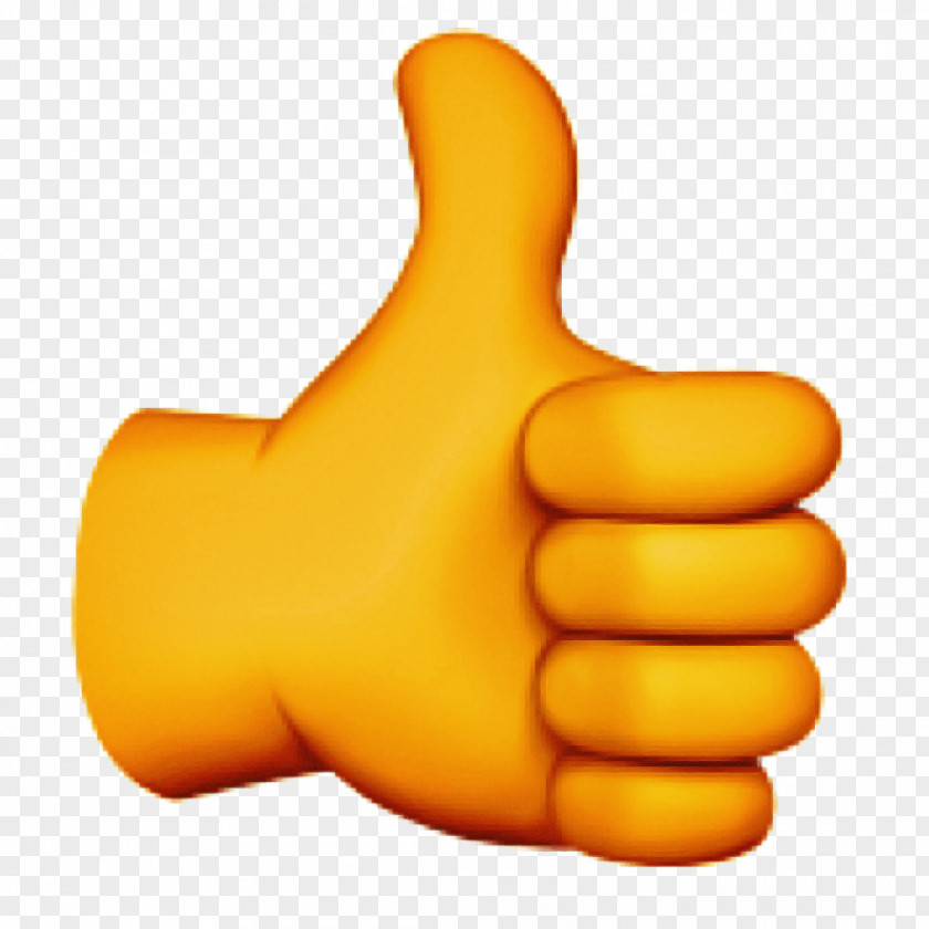 Thumbs Signal Yellow Smiley Face Background PNG