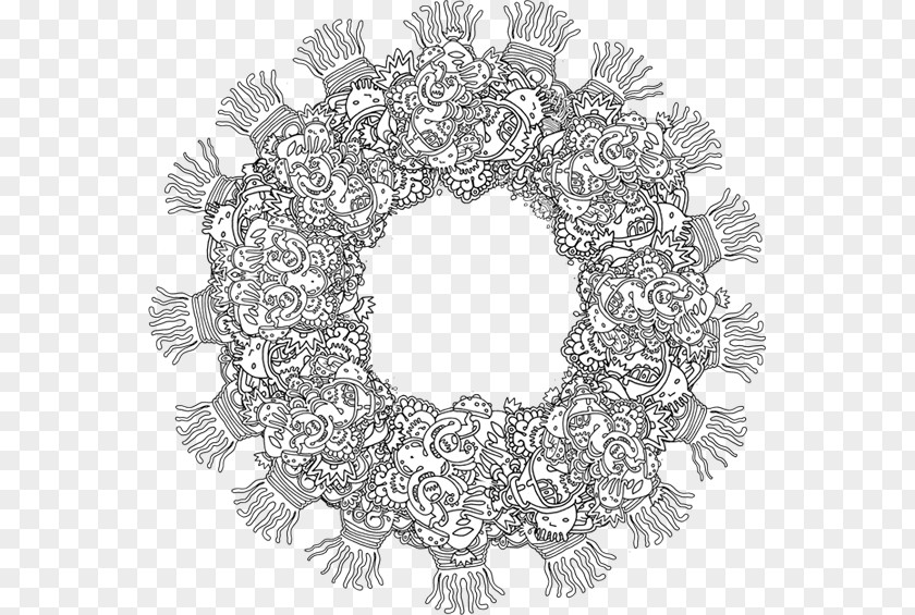 Vector Graphics Wreath Design Drawing PNG
