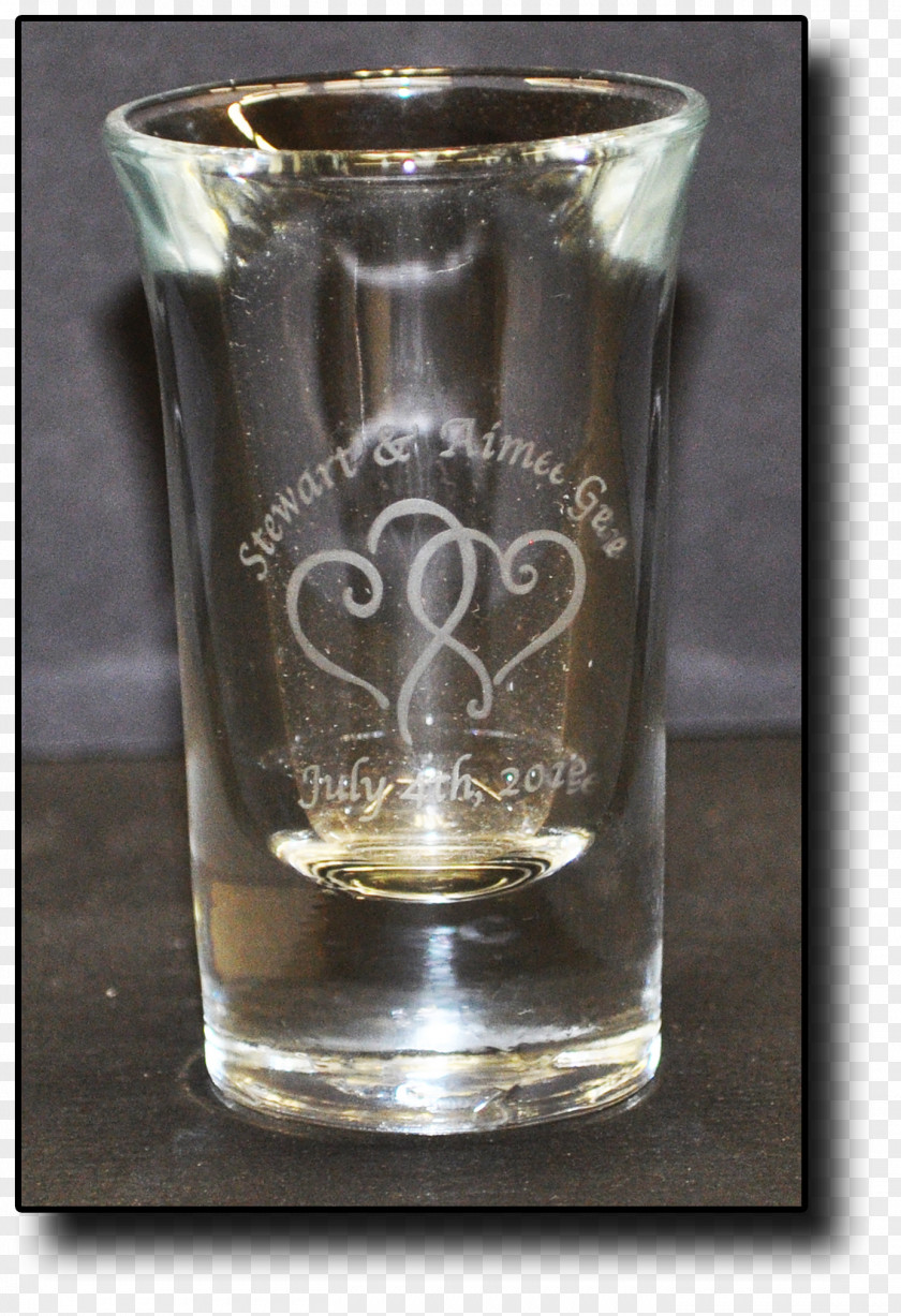 Etching Pint Glass Highball Old Fashioned PNG