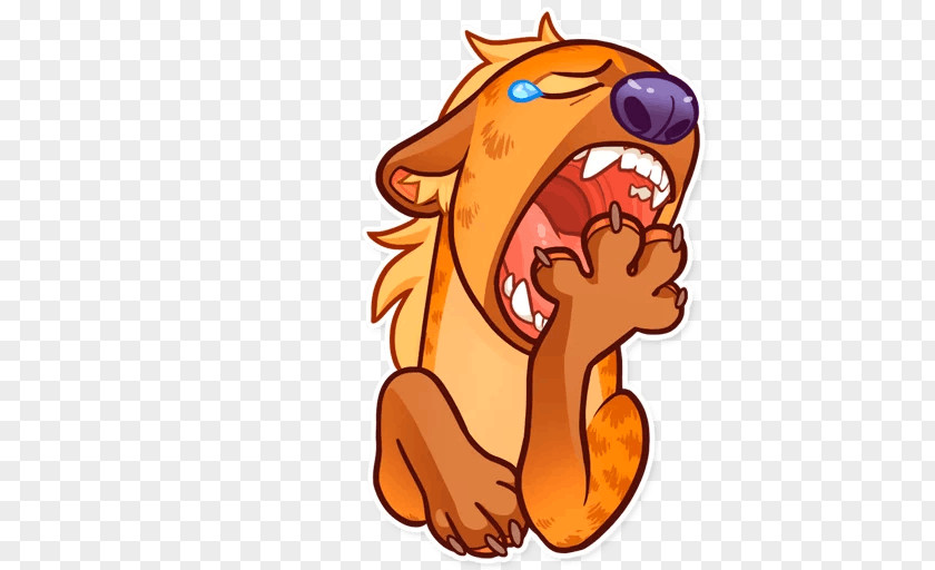 Lion Hyena Dog Sticker Telegram PNG