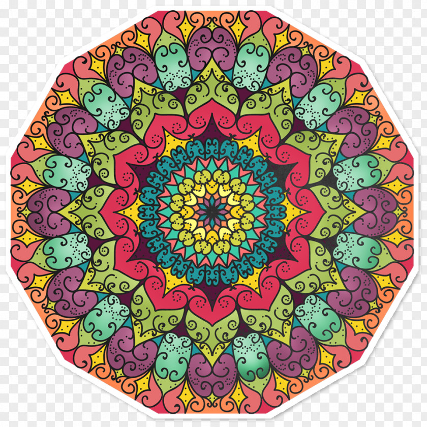 Mandala Textile Art Adhesive Carpet PNG