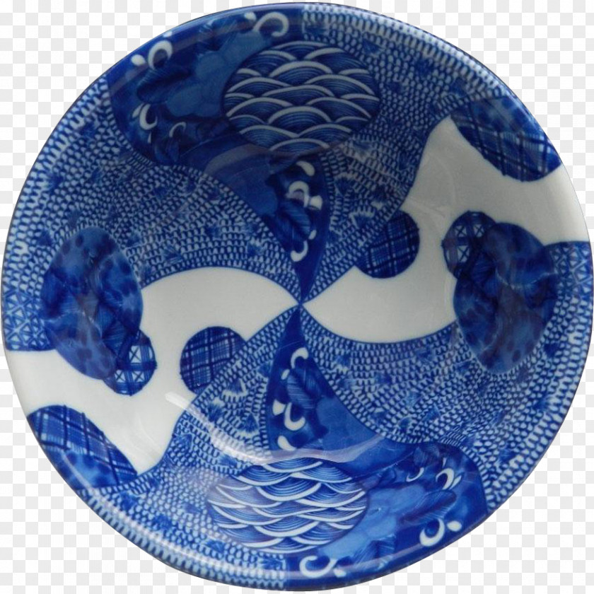 Plate Blue And White Pottery Seto Mino Ware Imari Oribe PNG