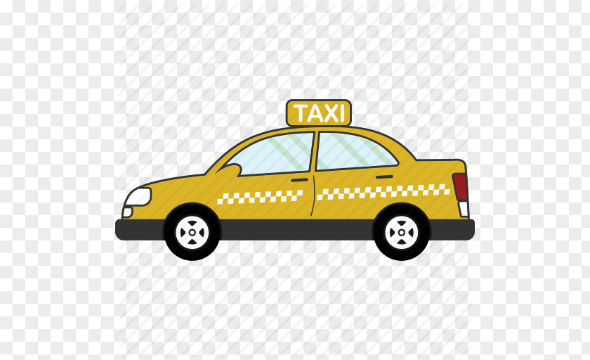 Taxi Cartoon Illustration PNG
