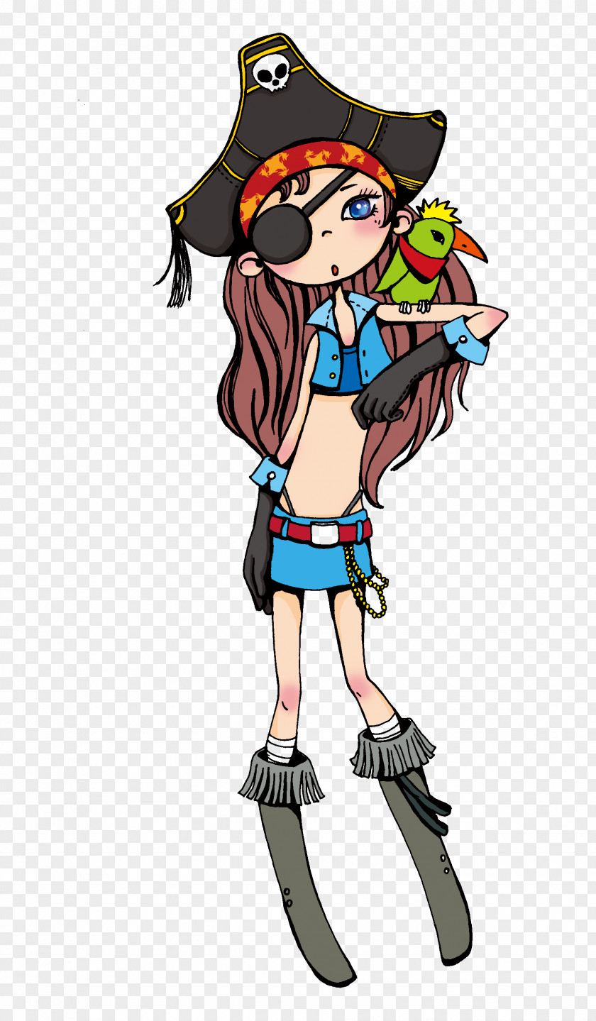 Cartoon Pirate Woman U0e01u0e32u0e23u0e4cu0e15u0e39u0e19u0e0du0e35u0e48u0e1bu0e38u0e48u0e19 Illustration PNG