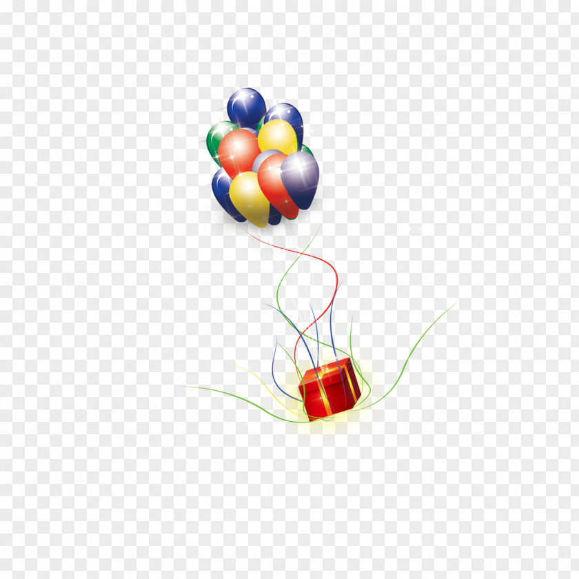 Colored Balloons Gift Balloon PNG