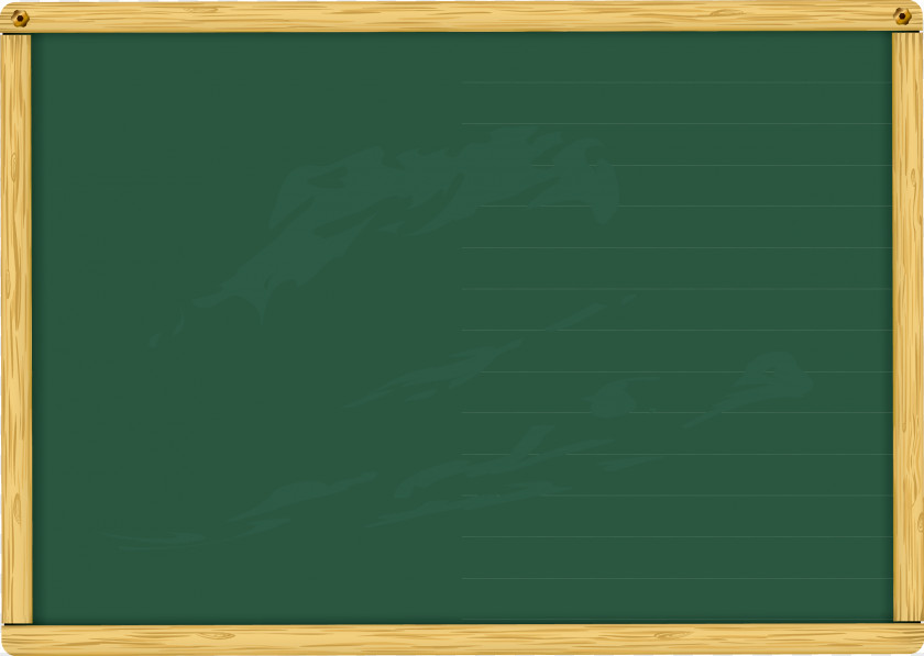 No Word Blackboard Classroom Writing Elements Green Wood Stain Varnish Rectangle PNG