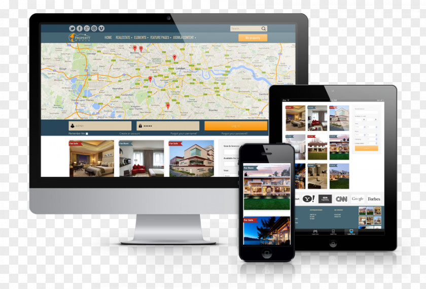 Real Estate Boards Responsive Web Design Template System Joomla PNG