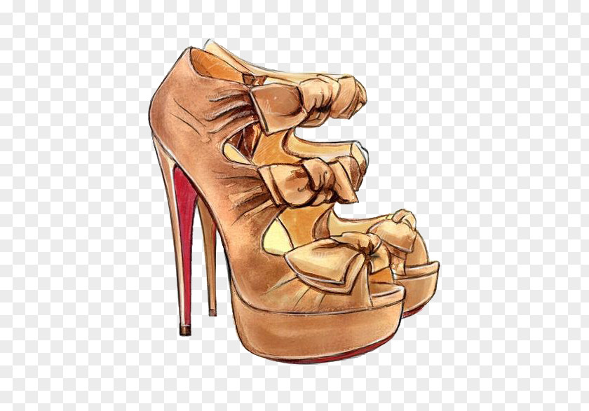 Cartoon Heels High-heeled Footwear Drawing Shoe Fashion PNG