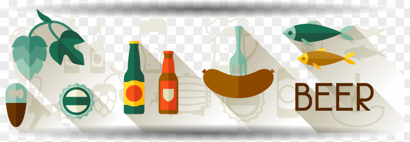Creative Beer Banner Vector Web Illustration PNG