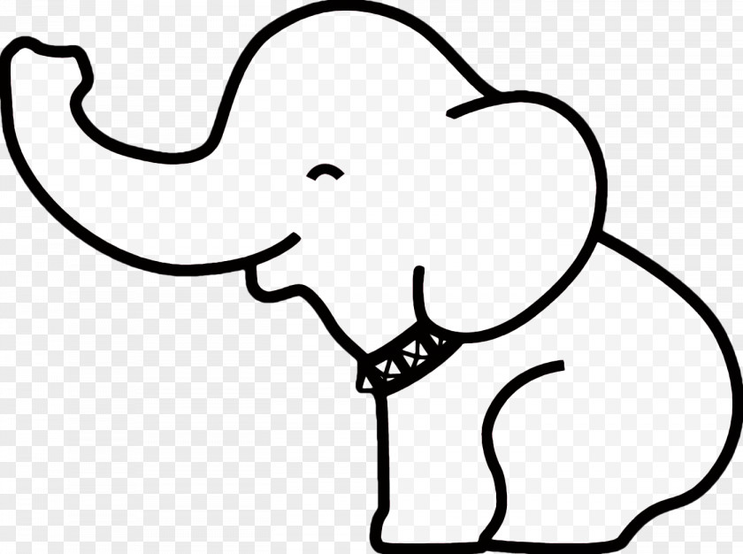 Elephant Drawing Outline Clip Art PNG