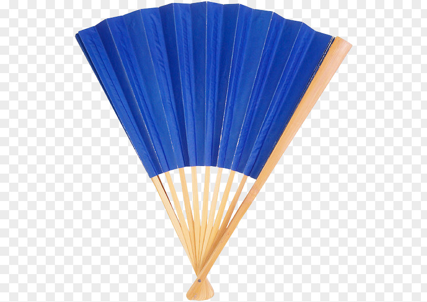 Hand Fan Paper Cobalt Blue PNG
