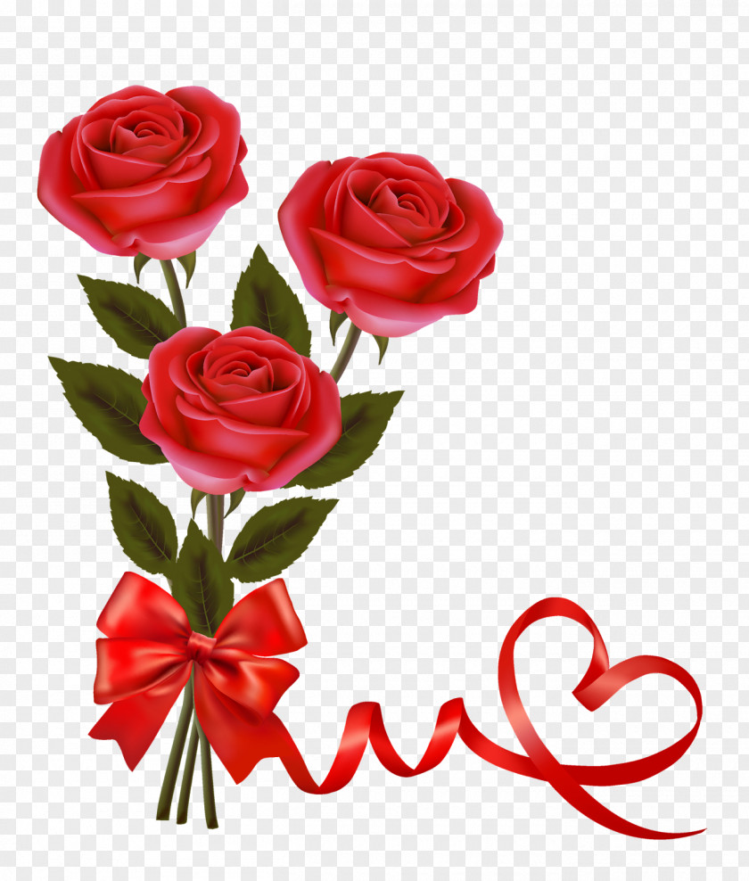 Nice Valentine's Day Rose Red Heart PNG