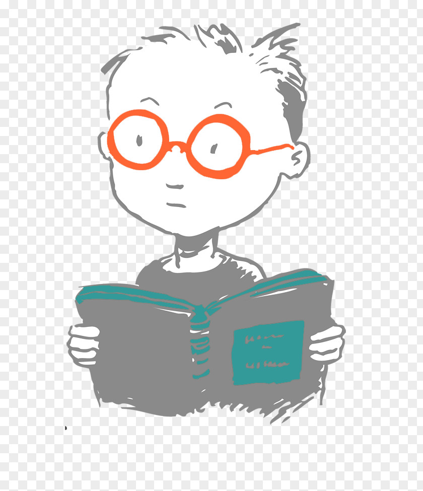 Child Reading Clip Art PNG