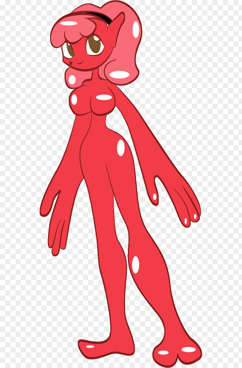 Slime Girls Line Art Cartoon Character Clip PNG