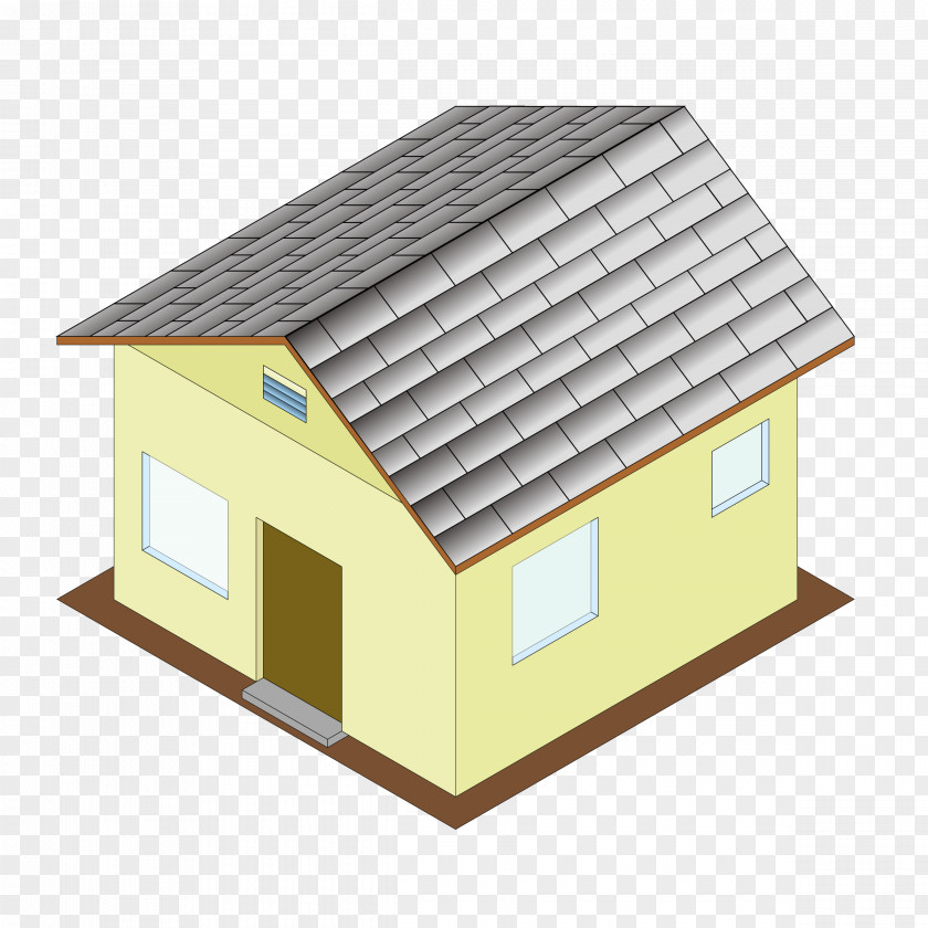 Isometric House Building Clip Art PNG