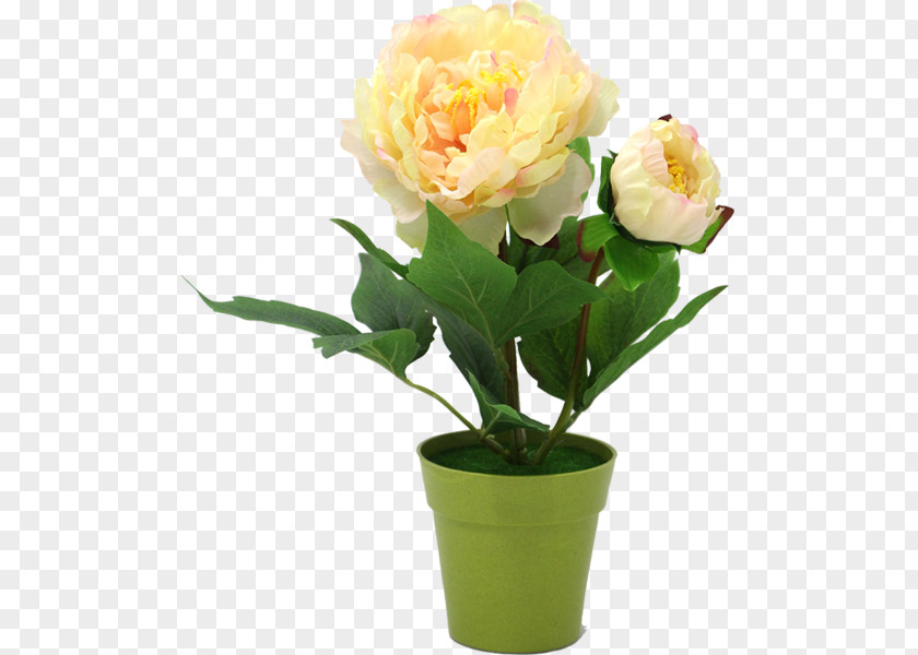 Peony Garden Roses Artificial Flower Flowerpot PNG
