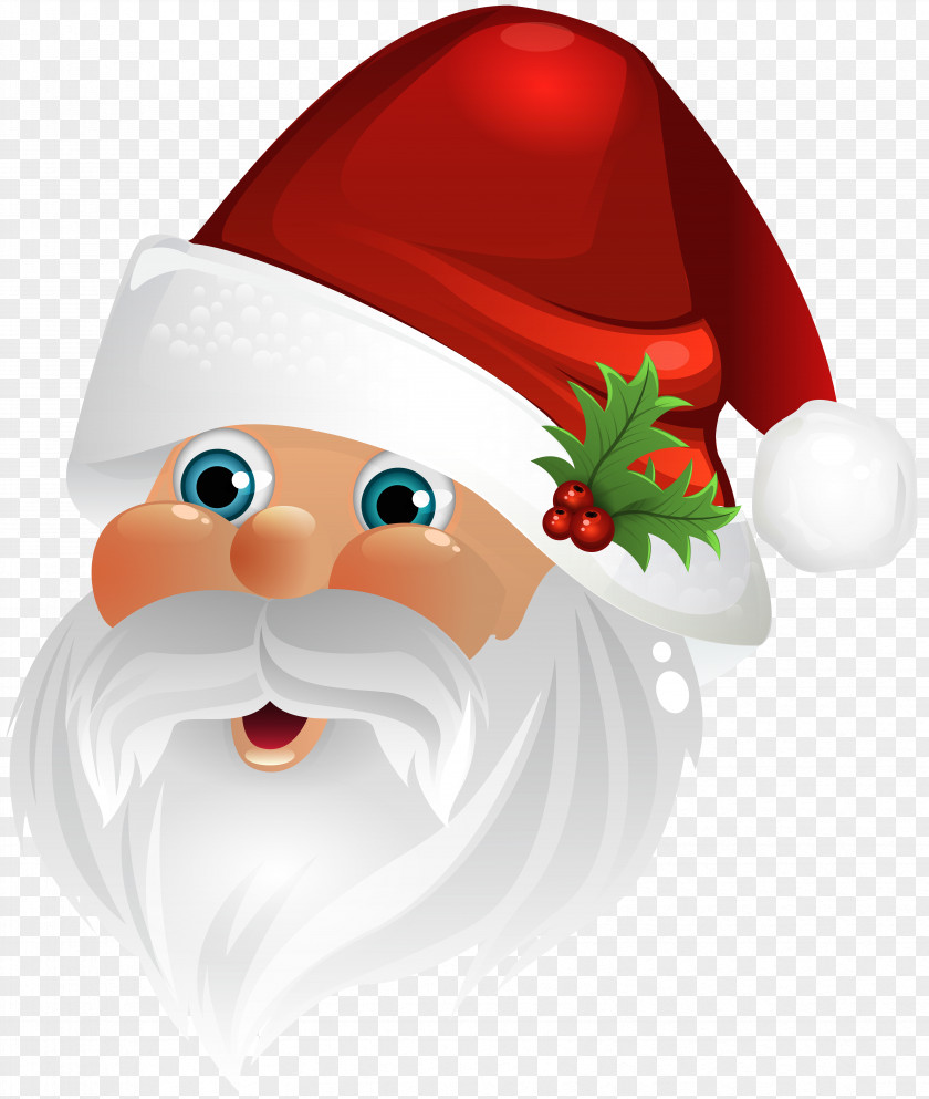 Santa Claus Face Transparent Clip Art Image Christmas PNG