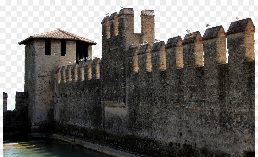 Italy Landscape Ten Lake Garda Sirmione Castle Tourist Attraction Scaliger PNG