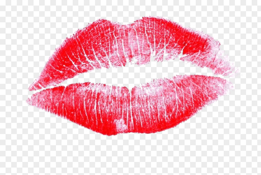 Red Lipstick Kiss Drawing Clip Art PNG