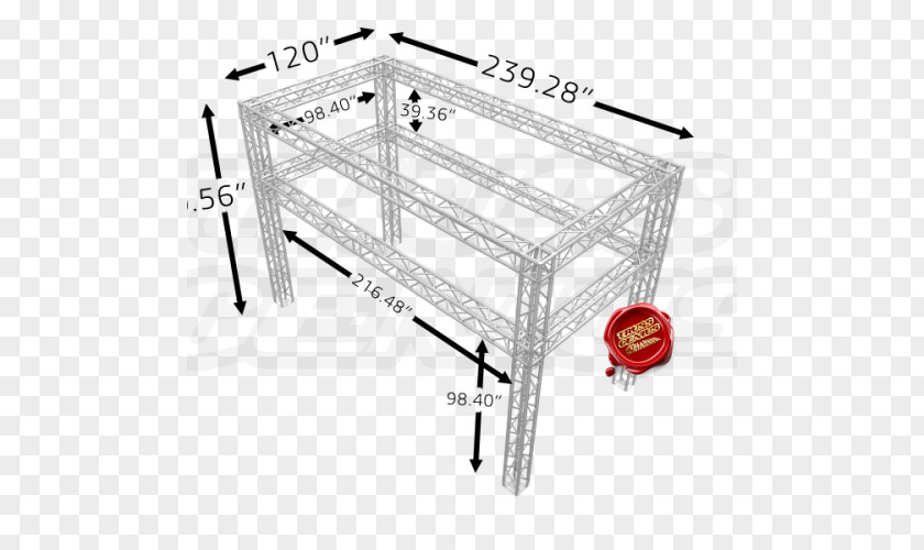 Trade Show Truss Structure Angle Square Car PNG