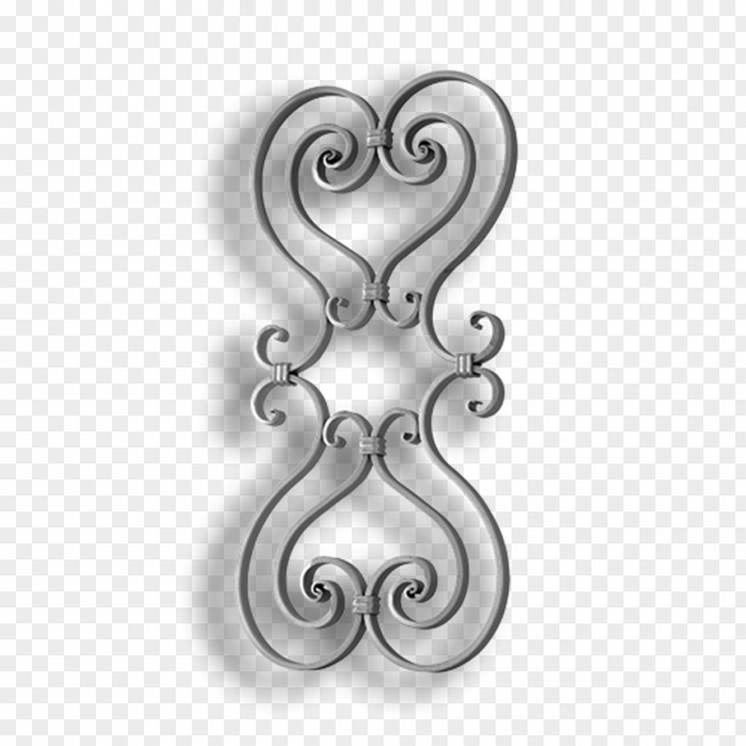 Wrought Iron Gate Body Jewellery White PNG
