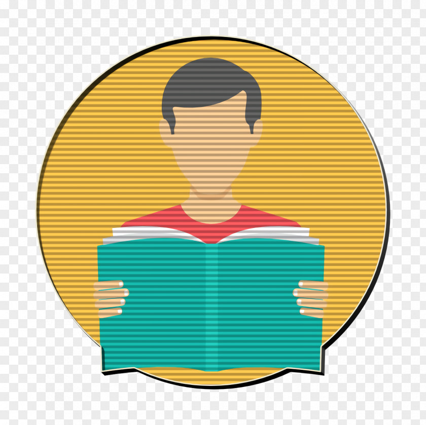 Cartoon Yellow Reading Icon Student Education PNG