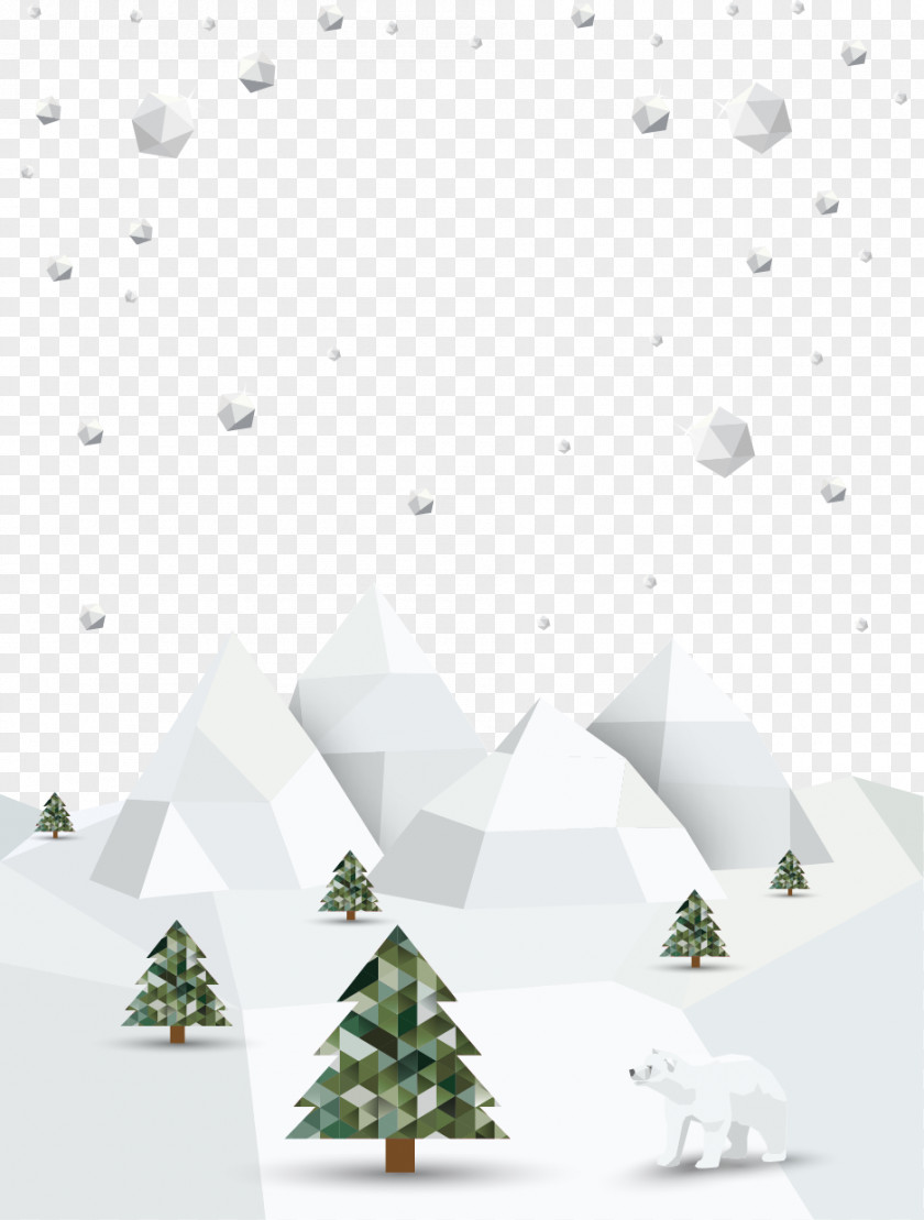 Creative Winter Snow Posters Vector Material Poster PNG