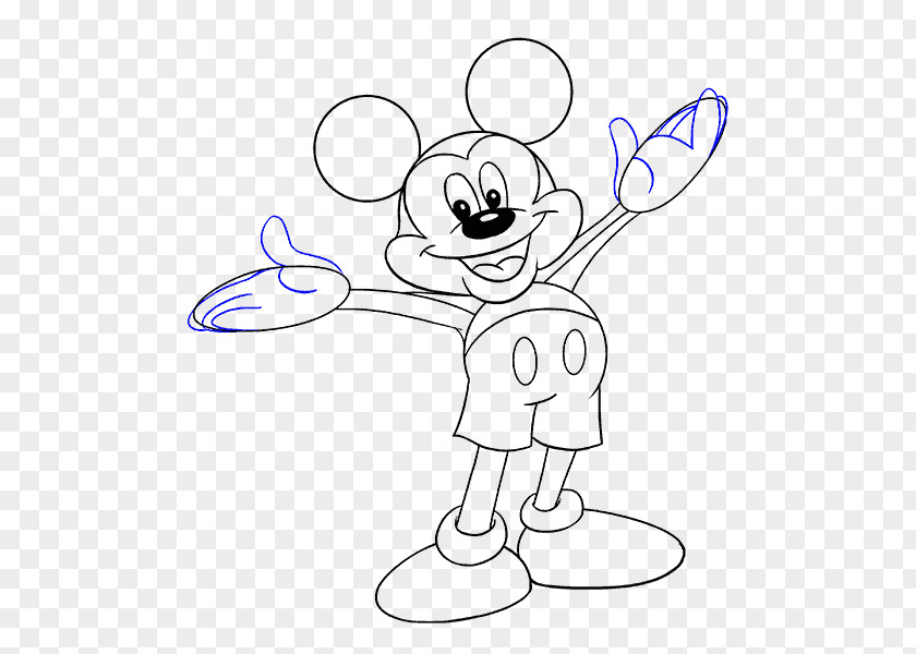 Sketch Guide Mickey Mouse Minnie Drawing Cartoon PNG