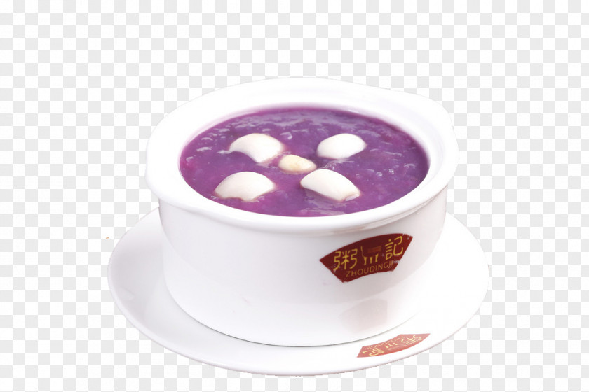 Charming Purple Sweet Potato Porridge Congee Chinese Cuisine Dioscorea Alata Black Rice PNG