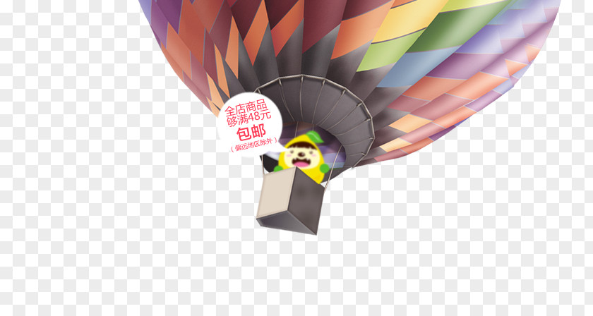 Floating Hot Air Balloon Image Scanner PNG