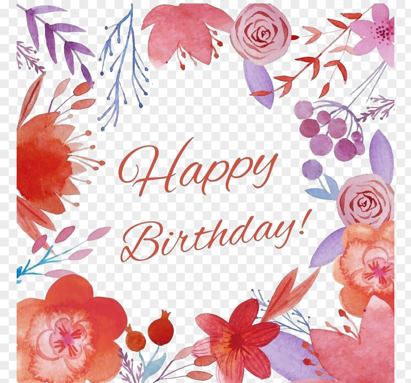 Happy Birthday Painting Greeting Card PNG