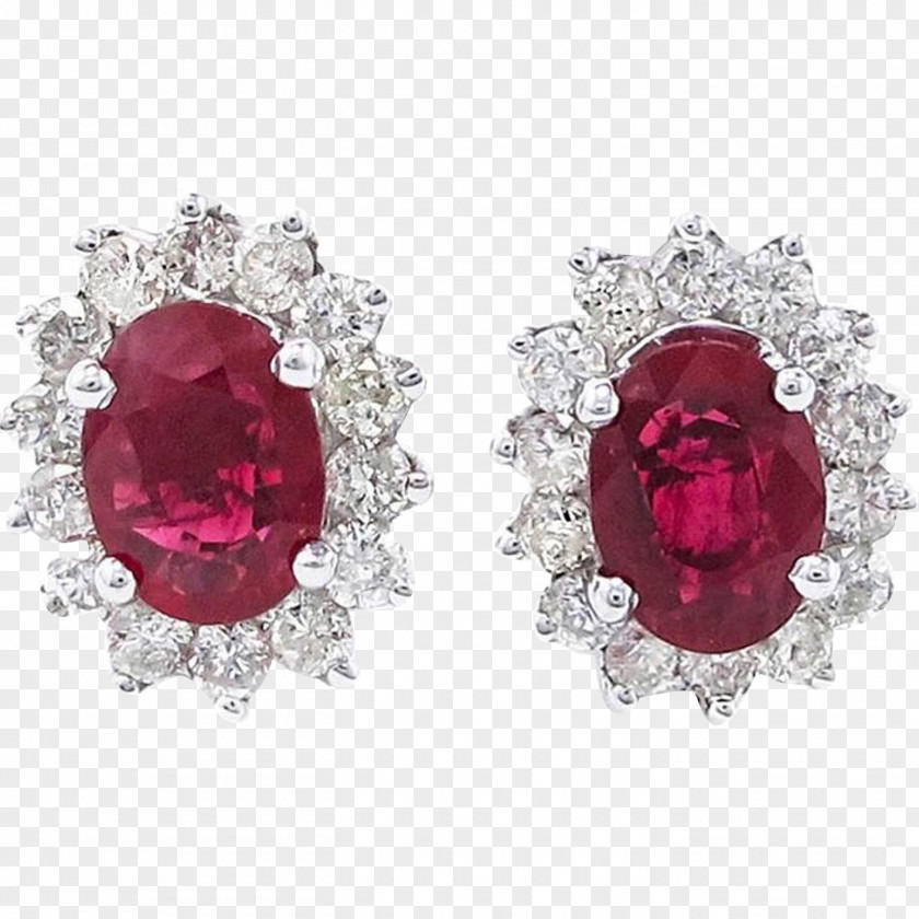 Glittering Diamond Earring Ruby Jewellery Gemstone Cut PNG