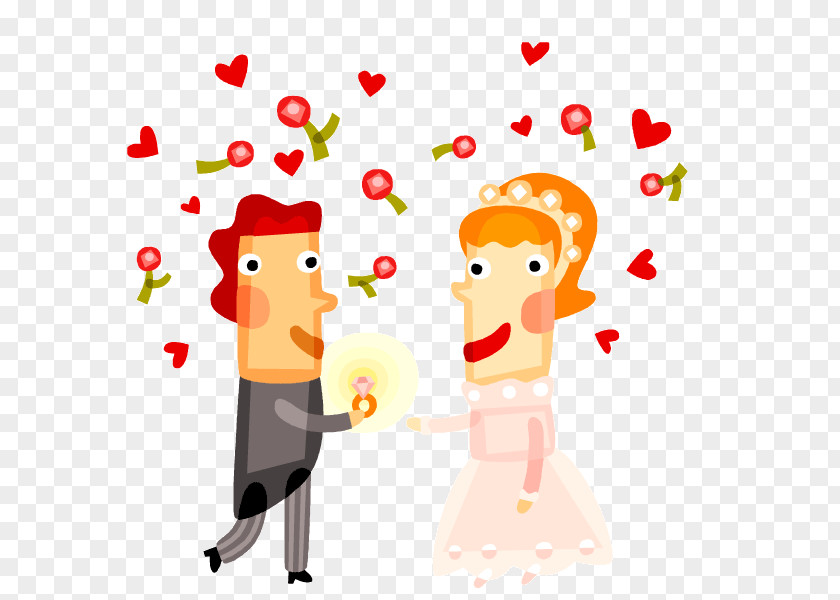 Married Cartoon Vector Material Wedding Anniversary Marriage Proposal PNG